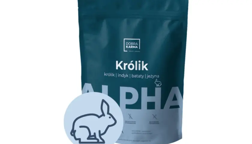 Karma dla psa królik z indykiem i batatami. Idealna dla dorosłych psów wszystkich ras.