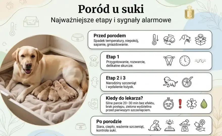 Ile trwa ciąża u suki? Termin porodu i sygnały alarmowe